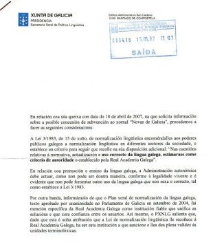 Marisol L&oacute;pez diz que o Novas da Galiza 'escreve mal'