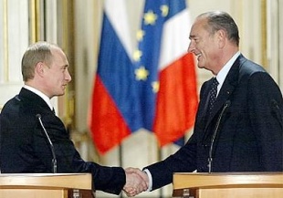 Putin e Chirac mante&ntilde;en unha boa relaci&oacute;n