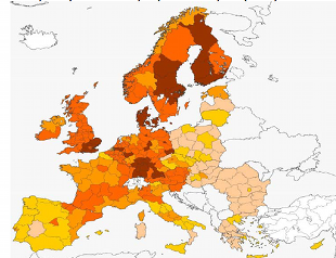 Mapa da capacidade innovadora das rexi&oacute;ns europeas