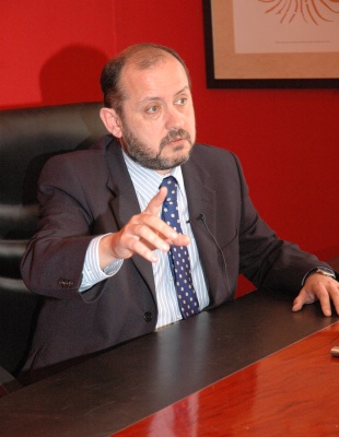 Varela, nunha entrevista na redacci&oacute;n de Vieiros (abril de 2008)