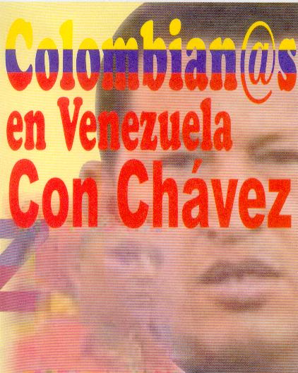 Colombianos en Venezuela con Ch&aacute;vez. Foto &reg; Xurxo Mart&iacute;nez Crespo