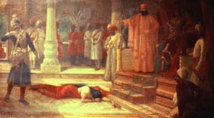 Draupadi, icono hind&uacute;, tam&eacute;n foi espida en p&uacute;blico para ser humillada / Pintura: Raja Ravi Varma