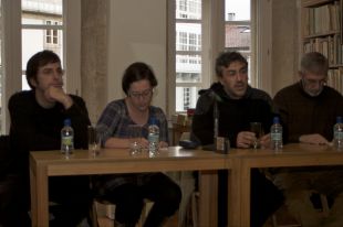 De esquerda a dereita: Roi Ribera; Z&eacute;lia Garc&iacute;a;Miguel Anxo Abraira; e Ferm&iacute;n Paz