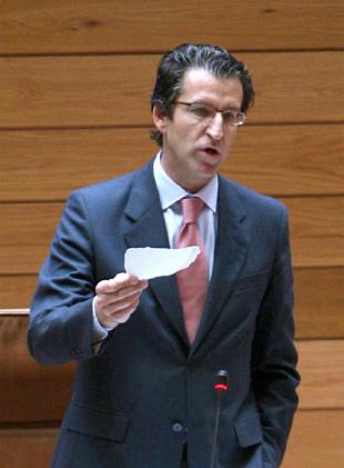 Alberto N&uacute;&ntilde;ez Feij&oacute;o, actual presidente do PP, ent&oacute;n conselleiro de Pol&iacute;tica Territorial