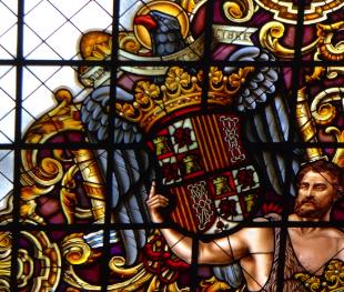 Vidreira do pazo municipal / Foto: C. Figueroa