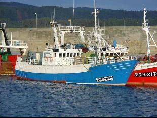Embarcaci&oacute;ns de altura amarradas no porto de Celeiro (flickr: o roxo)