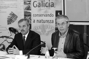 Francisco V&aacute;zquez, conselleiro de Medio Ambiente, co presidente da Xunta, Emilio P&eacute;rez Touri&ntilde;o