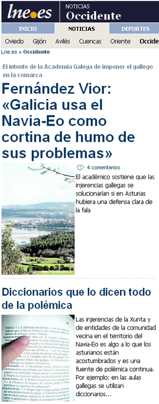 D&uacute;as das noticias que publica 'LNE' na s&uacute;a web