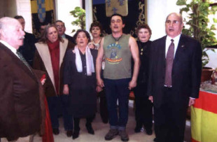 Peregrina Mill&aacute;n-Astray, nun acto de homenaxe a seu pai