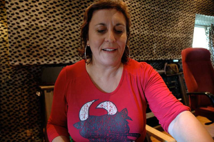 Ux&iacute;a Senlle no estudio de Segundo Grand&iacute;o