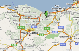 Situaci&oacute;n da vila de Azpeitia