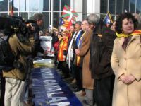 Ao fondo, unha 'ikurri&ntilde;a'