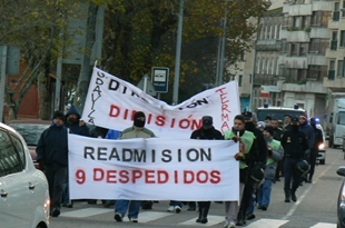 Manifestaci&oacute;n deste martes, primeiro d&iacute;a de folga / Foto: CIG