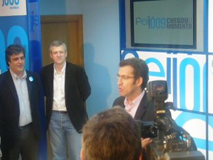 Feijoo, na s&uacute;a primeira comparecencia logo da vitoria