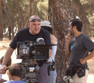 Ant&oacute;n Reixa, durante a rodaxe de 'Hotel T&iacute;voli'