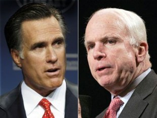 McCain, &aacute; dereita, colle unha vantaxe decisiva sobre Romney