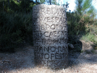 Un miliario, na v&iacute;a