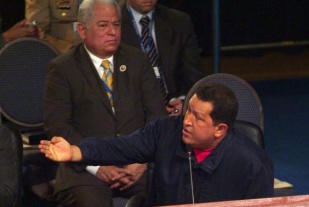 O presidente de Venezuela, Hugo Ch&aacute;vez