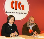 Antol&iacute;n Alc&aacute;ntara e Margarida Corral repasaron as prioridades da CIG para os procesos de negociaci&oacute;n colectiva en 2010