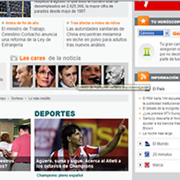 Aspecto que presenta a nova p&aacute;xina de inicio