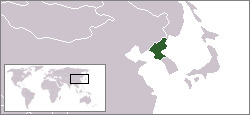 Localizaci&oacute;n de Corea do Norte