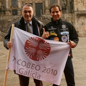 O conselleiro, co nadador espa&ntilde;ol David Meca