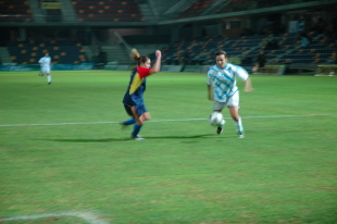 Un momento do xogo entre as irmandi&ntilde;as e o combinado balear