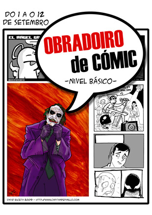 Cartel do obradoiro de banda dese&ntilde;ada en Vilagarc&iacute;a