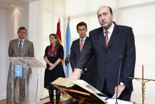 Roxelio Mart&iacute;nez durante a s&uacute;a toma de posesi&oacute;n como delegado da Xunta en Ourense