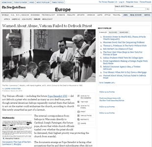 Informaci&oacute;n publicada esta cuarta feira no NYT