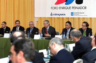 O presidente Touri&ntilde;o clausurou a xornada empresarial na Toxa