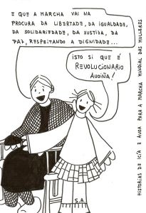 Cadri&ntilde;o feito por Sabela Arias para a Marcha Mundial das Mulleres