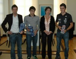 De esquerda a dereita, Iv&aacute;n Ra&ntilde;a, &Oacute;scar Vicente, &Aacute;nxela Bugallo e Xabier G&oacute;mez Noya