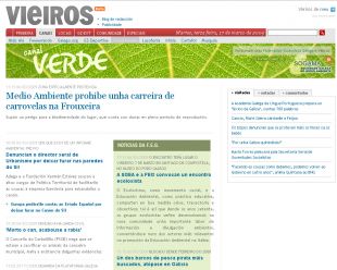 Vieiros ten, dende hai unha d&eacute;cada, o Canal Verde, dedicado en exclusiva &aacute;s noticias relacionadas coa defensa do medio