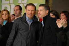 Ibarretxe e Urkullu, na celebraci&oacute;n do Aberri Eguna en Bilbao