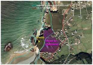 Espazo afectado pola edificaci&oacute;n na Frouxeira/ Foto: ADEGA