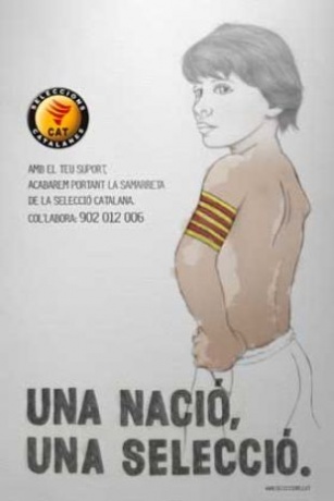 Un cartaz da campa&ntilde;a da Plataforma ProSeleccions Esportives Catalanes do ano pasado