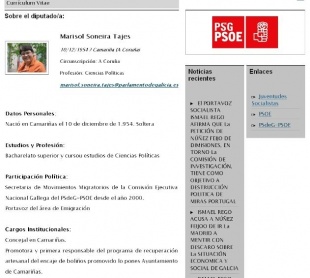 Marisol Soneira (PSdeG) &eacute; afeccionada ao encaixe de 'boli&ntilde;os' (clique para ampliar)