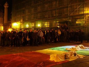 Outra imaxe da concentraci&oacute;n, tirada do blog de Maribolheras Prec&aacute;rias