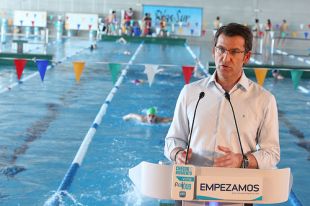 Feijoo dedicou o d&iacute;a de reflexi&oacute;n a facer deporte. Na imaxe, nun mitin de campa&ntilde;a en Pontevedra