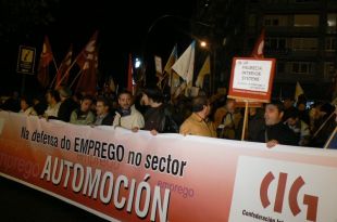 Imaxes da mobilizaci&oacute;n da CIG polas r&uacute;as de Vigo / Fonte: CIG