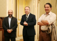 N&eacute;stor Rego, Xos&eacute; S&aacute;nchez Bugallo e Xerardo Conde Roa no Concello