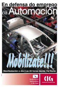 Cartaz da convocatoria da mobilizaci&oacute;n da CIG