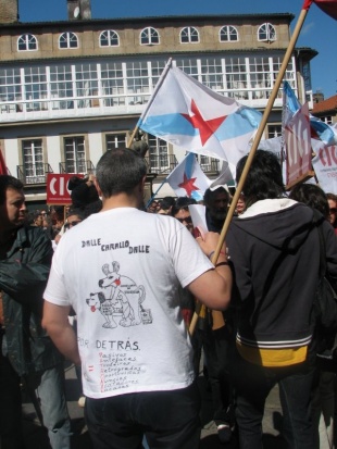 Un momento da manifestaci&oacute;n deste xoves
